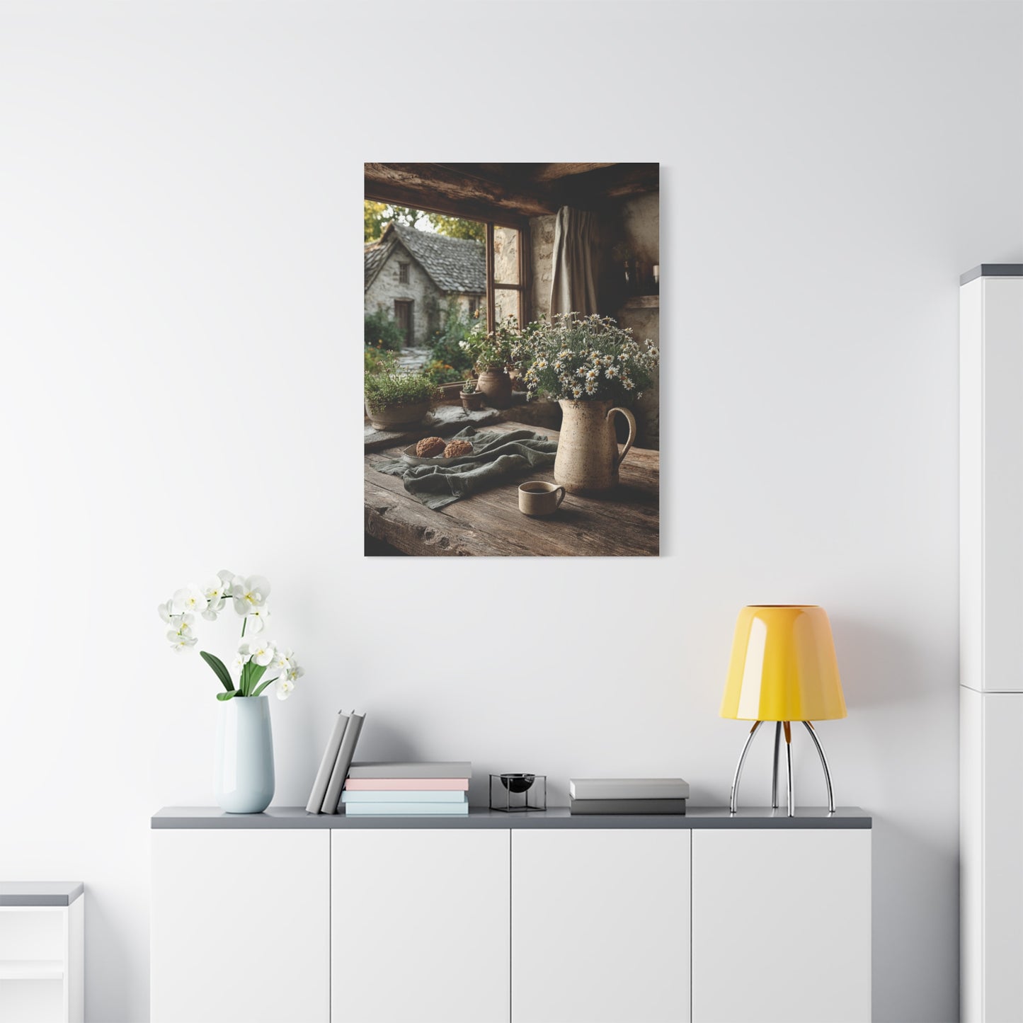 Rustic Farmhouse Window Still Life Wall Art & Canvas Print
