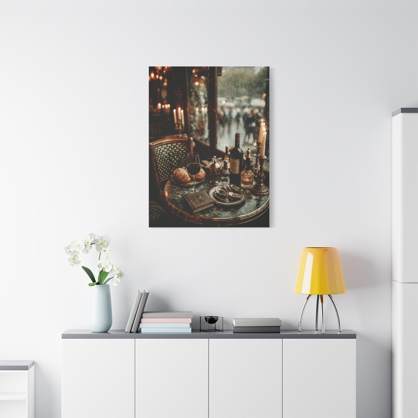 Parisian Bistro Window Table Wall Art & Canvas Print