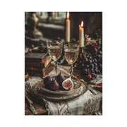 After-Dinner Wine and Fig Table Wall Art & Canvas Print