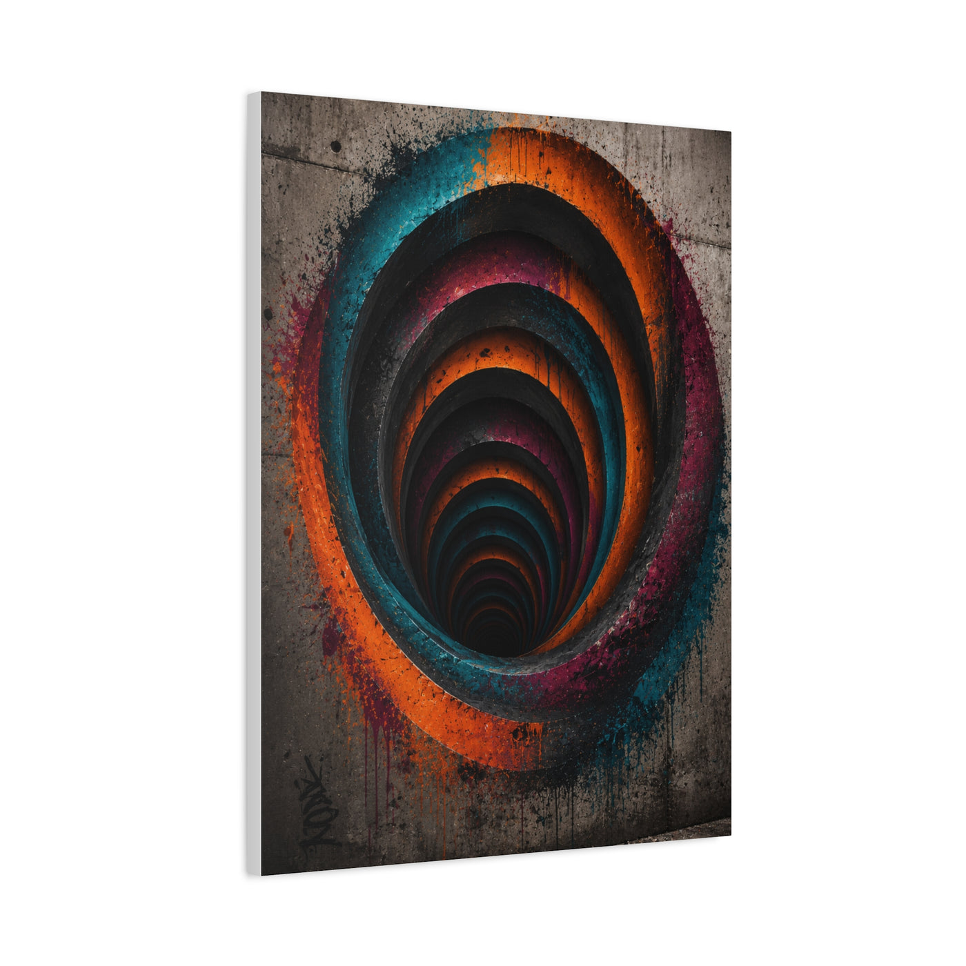 Urban Vortex Graffiti Tunnel Street Wall Art & Canvas Print
