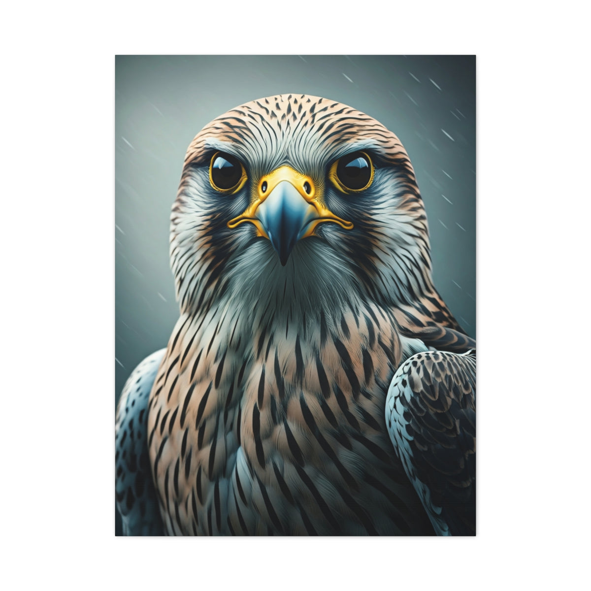 Intense Gaze Hawk Portrait Wall Art & Canvas Prints