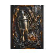 Industrial Cocktail Metal Relief Wall Art & Canvas Print