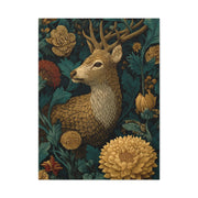 Art Deco Black and Gold Stag Wall Art & Canvas Print