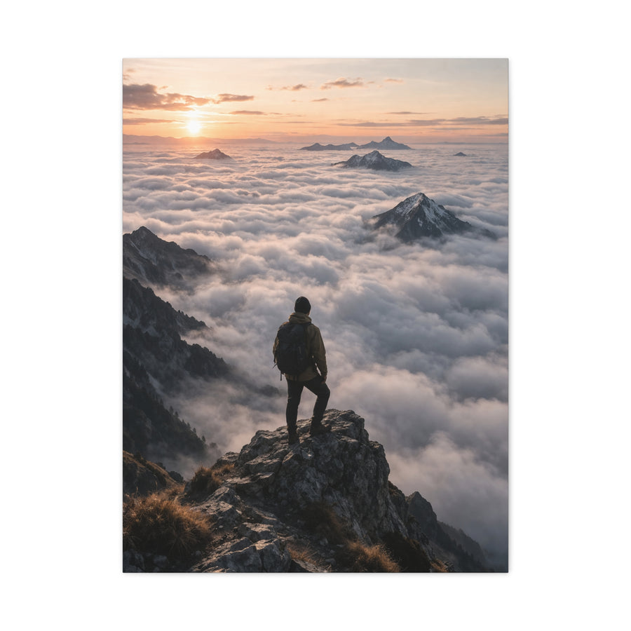 Sunrise Summit Cloud Inversion Wall Art & Canvas Print