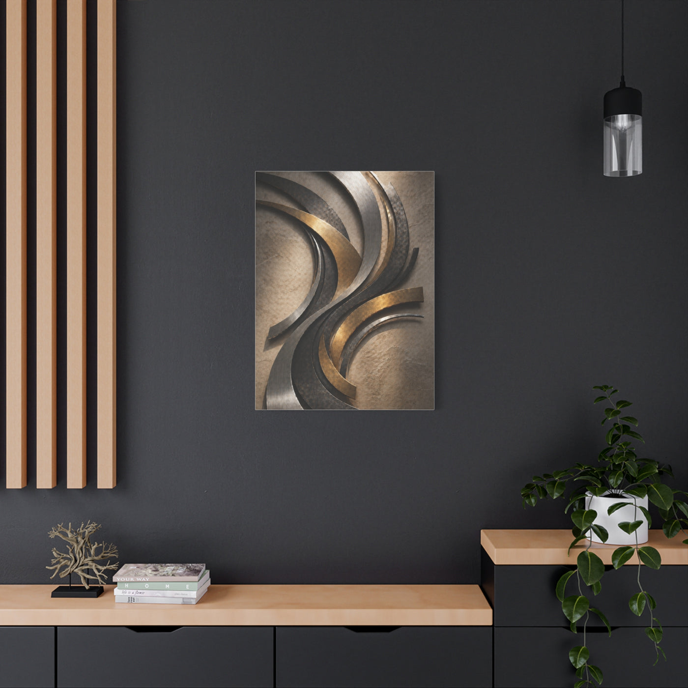 Executive Metal Wave Composition Wall Art & Canvas Print