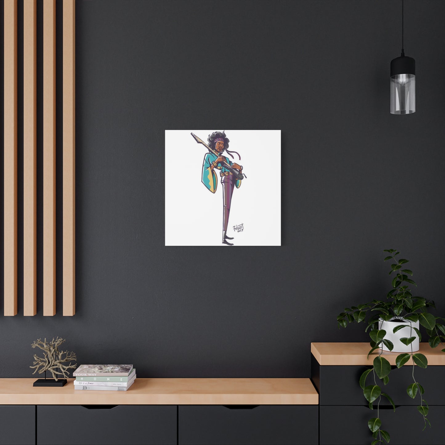 Jimi Hendrix Doodle Poster Art Wall Art & Canvas Prints