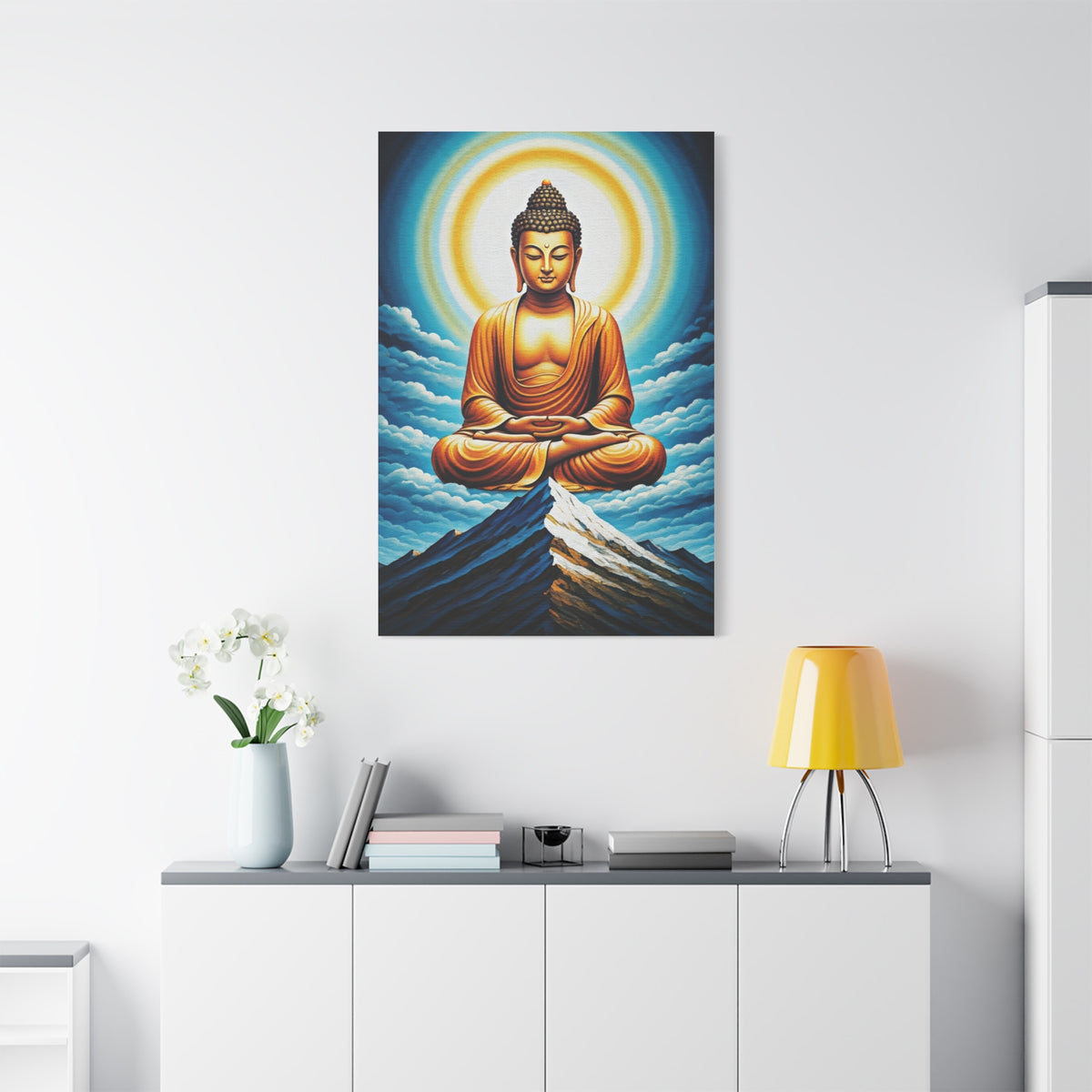 Celestial Buddha Above the Mountains Wall Art & Canvas Prints