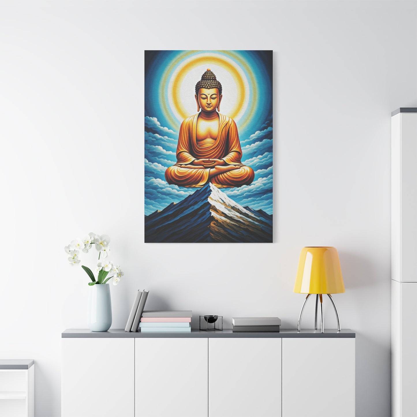 Celestial Buddha Above the Mountains Wall Art & Canvas Prints
