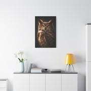 Great Horned Owl Portrait Studio Wall Art & Canvas Print