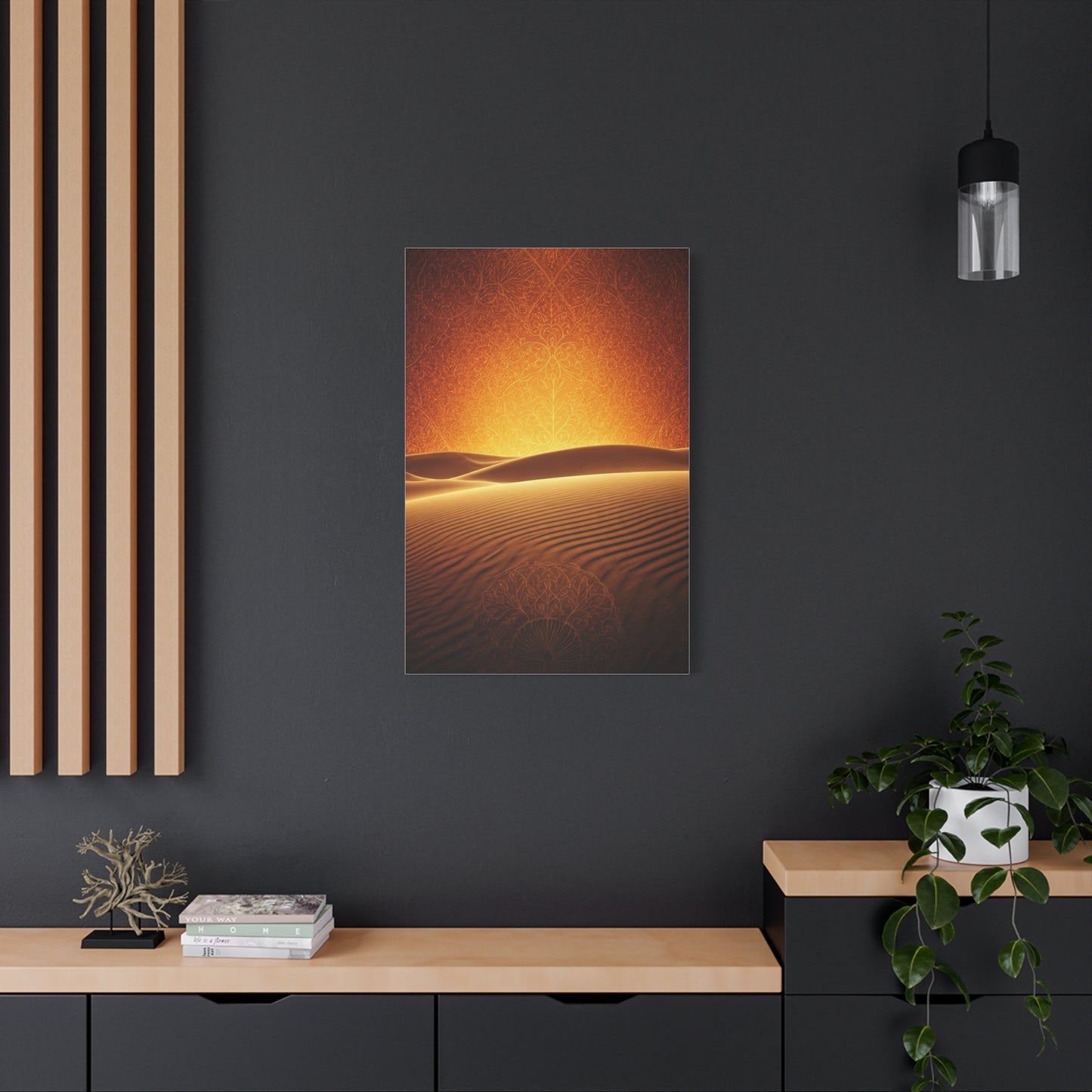 Golden Desert Mandala Horizon Wall Art & Canvas Prints