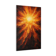 Radiant Solar Burst Impasto Wall Art & Canvas Print