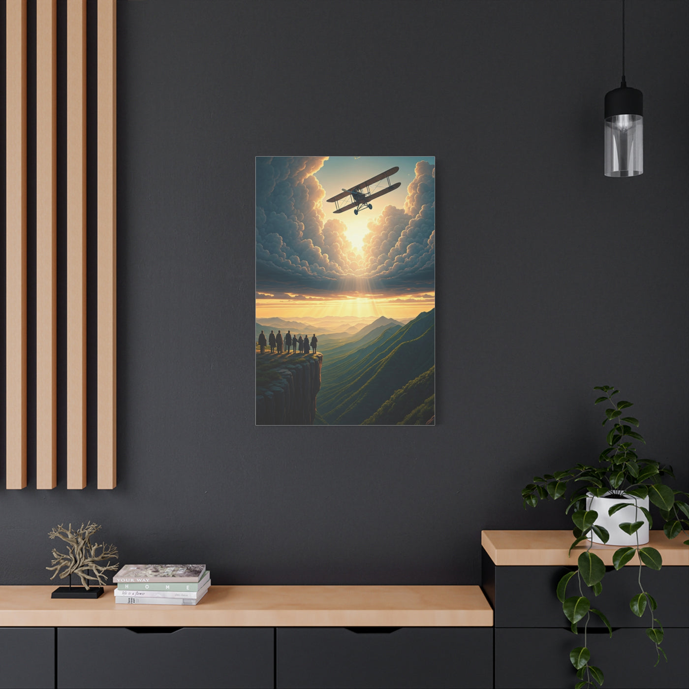 Vintage Airfield Dreams at Sunrise Wall Art & Canvas Prints