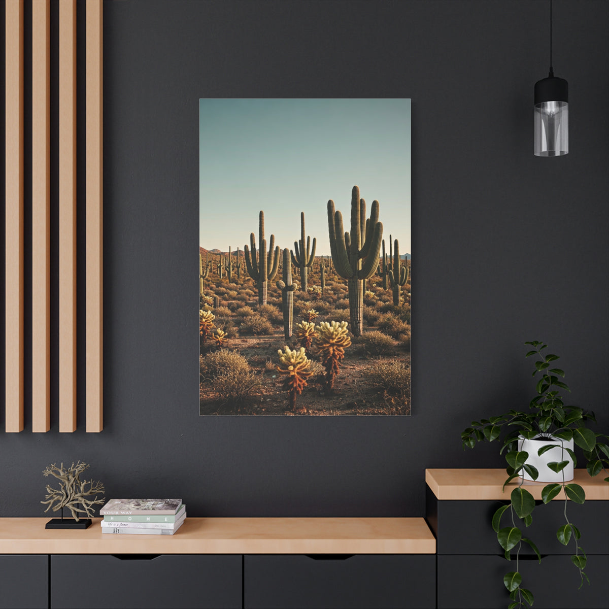 Saguaro Valley Desert Landscape Wall Art & Canvas Prints