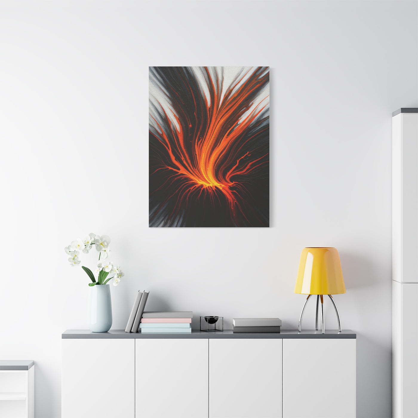 Fiery Energy Surge Abstract Wall Art & Canvas Prints