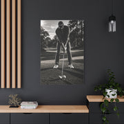 Black and White Golf Grip Portrait Wall Art & Canvas Print