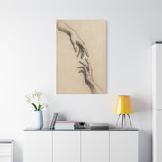 Expressive Hands Charcoal Study Wall Art & Canvas Print