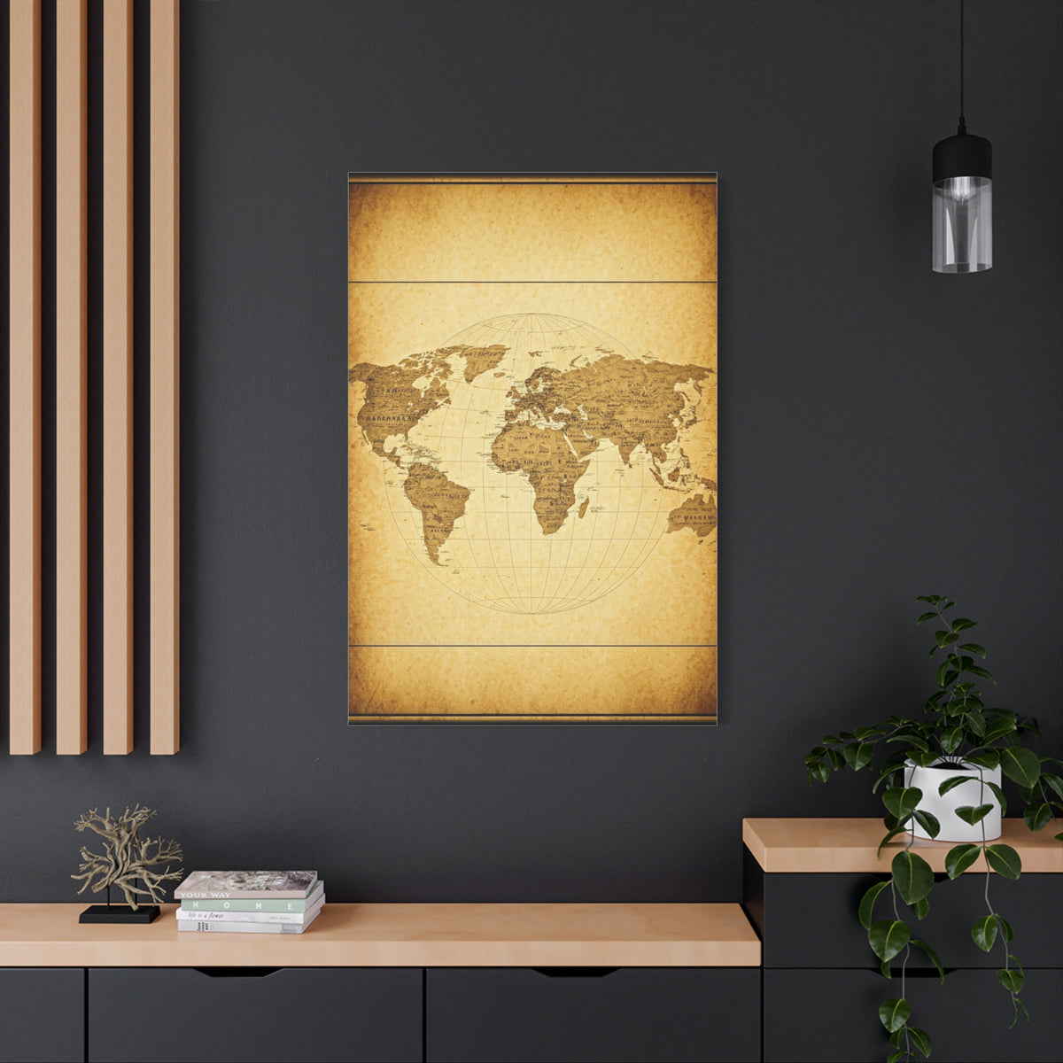 Soft Sepia Classic World Chart Wall Art & Canvas Prints