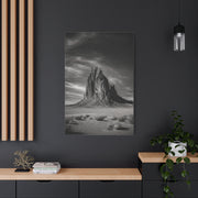 Desert Monolith Black and White Southwest Wall Art & Canvas Print