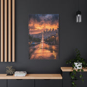 San Francisco Rainy Sunset Cityscape Wall Art & Canvas Print