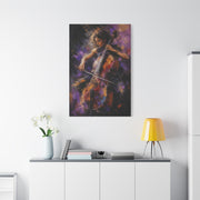 Abstract Cellist Motion Painting Wall Art & Canvas Print