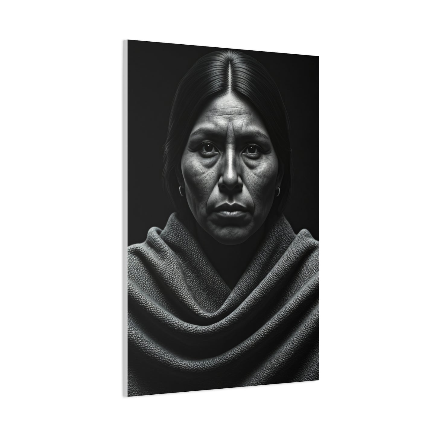 Silent Resilience Black & White Portrait Wall Art & Canvas Prints