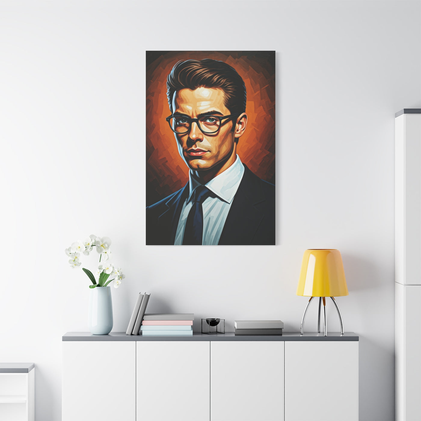 Modern Intellectual Gentleman Portrait Wall Art & Canvas Print