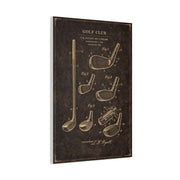 Antique Golf Club Patent Diagram Wall Art & Canvas Print