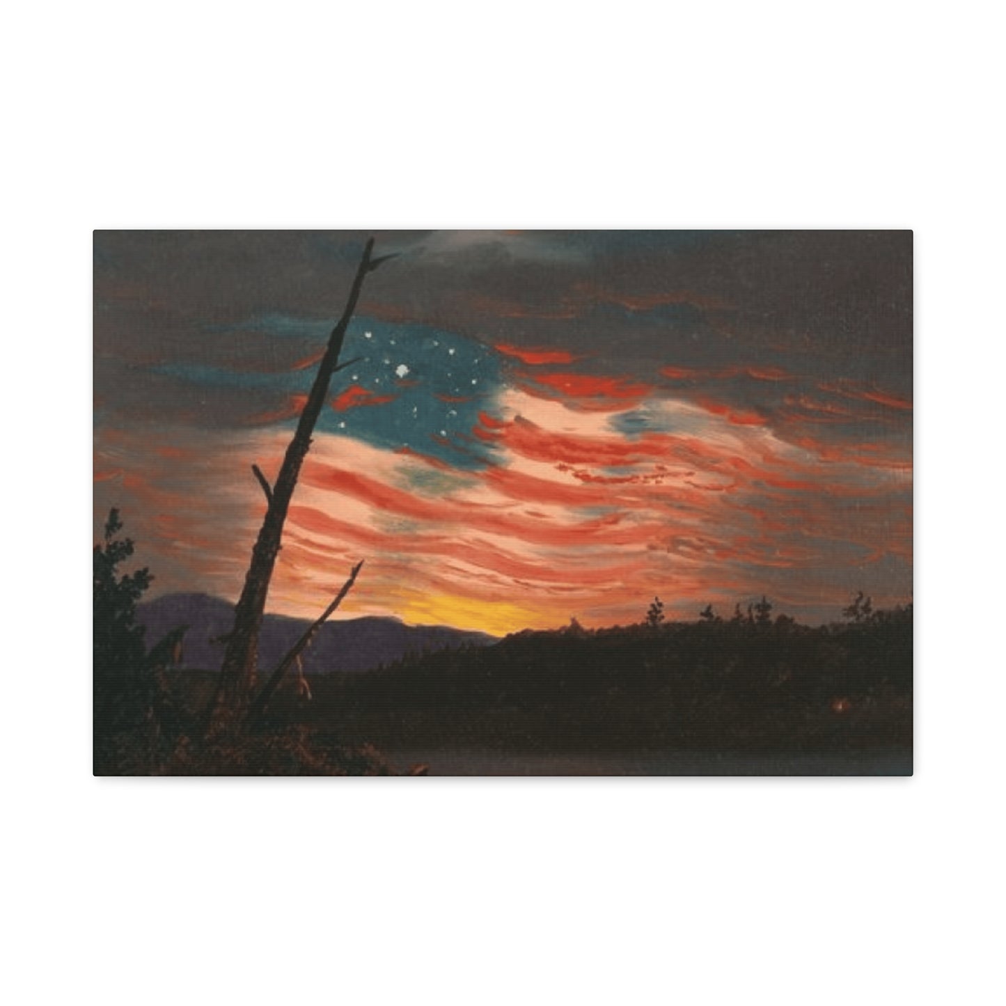 American Flag in Sky Wall Art & Canvas Prints