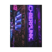 Cyberpunk Neon Vending Machine Street Wall Art & Canvas Print