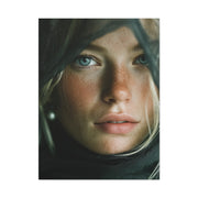 Veiled Blonde Minimal Portrait Wall Art & Canvas Print