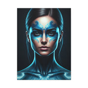 Celestial Blue Figure Portrait Wall Art & Canvas Prints