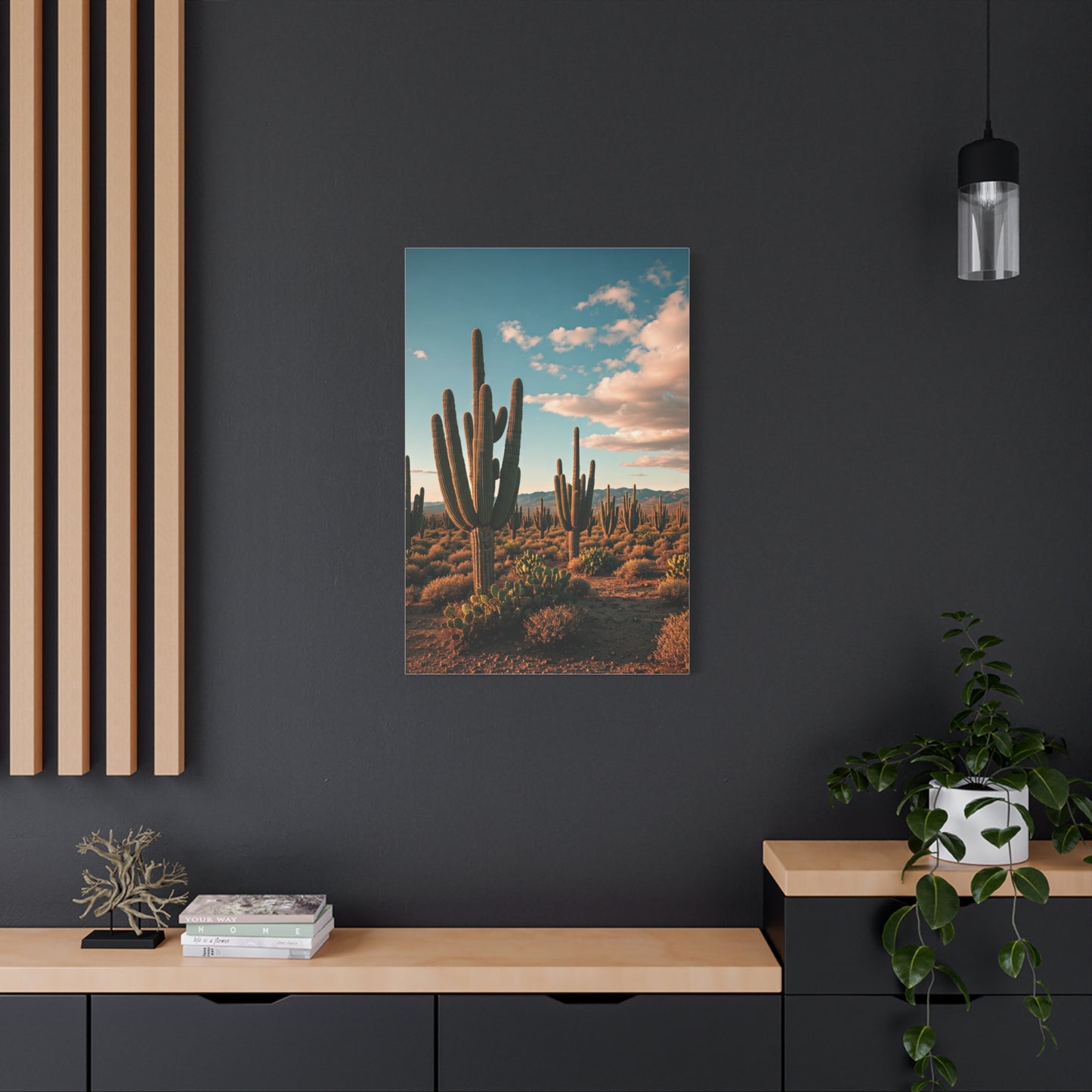 Golden Desert Saguaro Panorama Wall Art & Canvas Prints