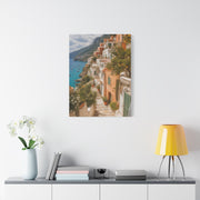 Mediterranean Cliffside Village Wall Art & Canvas Print