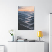 Endless Layered Mountain Ridges Dawn Wall Art & Canvas Print