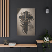 Grace Cross Metal Scripture Wall Art & Canvas Print