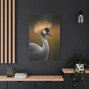Regal Crowned Crane Portrait Wall Art & Canvas Prints