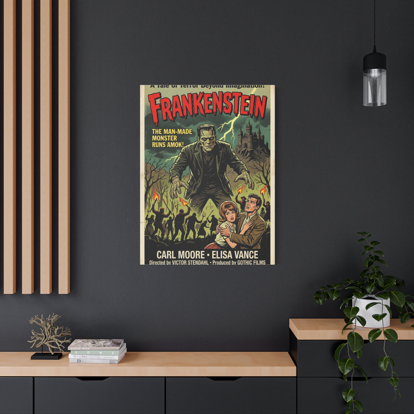 Frankenstein Vintage Movie Poster Wall Art & Canvas Print