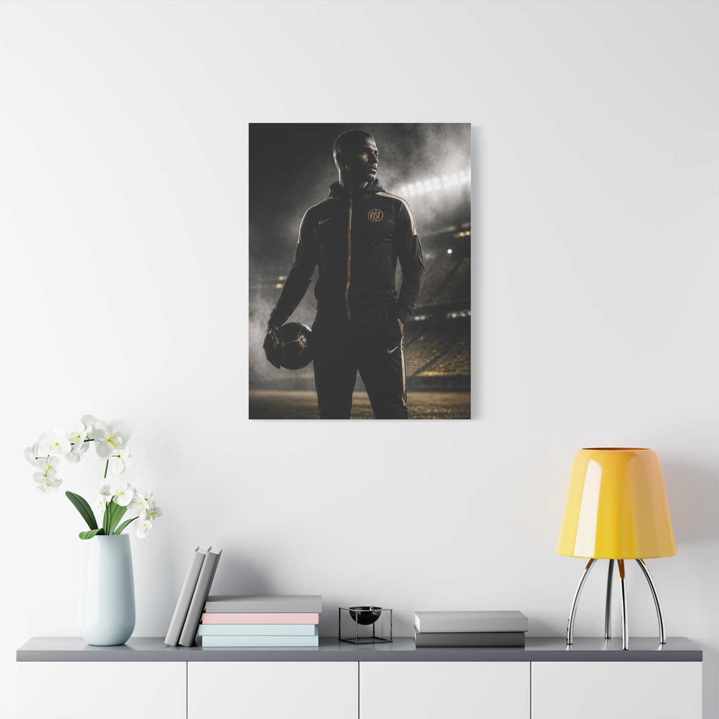 Athlete Stadium Editorial Portrait Wall Art & Canvas Print