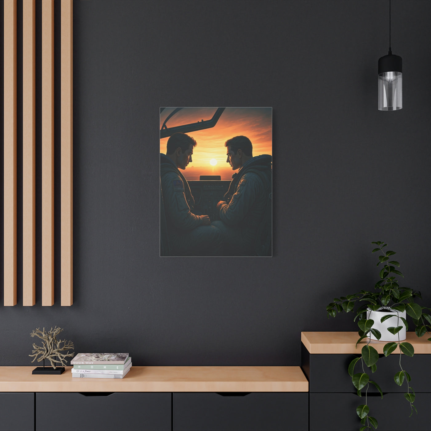Sunset Cockpit Connection Wall Art & Canvas Prints