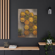 Honeycomb Preserved Moss Biophilic Installation Wall Art & Canvas Print