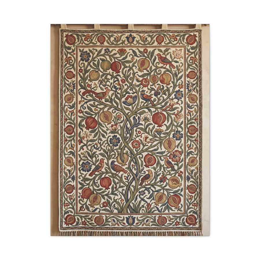 Medieval Floral Tree Tapestry Wall Art & Canvas Print