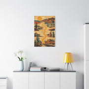 Retro Desert Highway Americana Collage Wall Art & Canvas Print