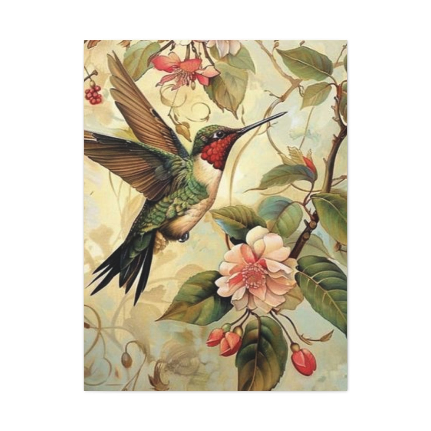 Beautiful Humming Bird Painting Wall Art & Canvas Prints
