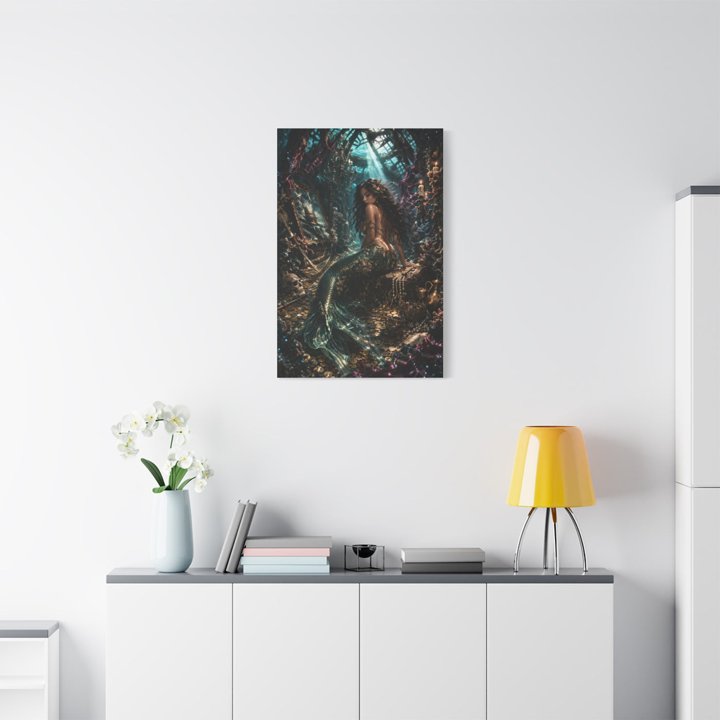Sunken Treasure Mermaid Chamber Wall Art & Canvas Print