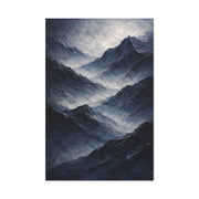 Textured Navy Mountain Horizon Wall Art & Canvas Print