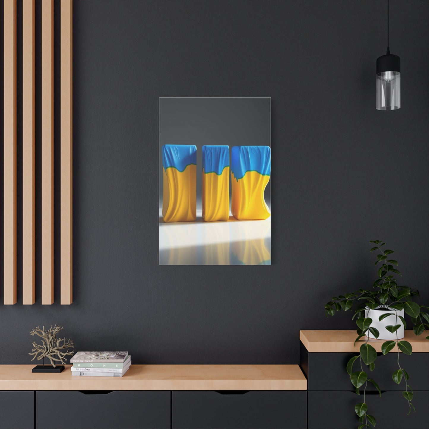 Supreme Art Collection Blue & Yellow Wall Art & Canvas Print