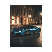 Ferrari 488 GTB Night City Square Wall Art & Canvas Prints