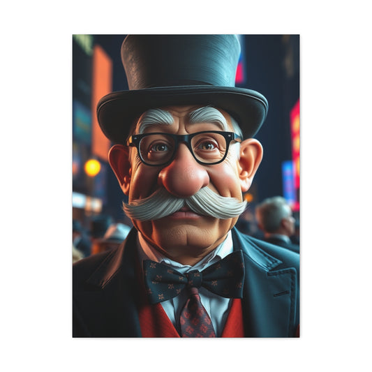 Rich Uncle Pennybags Art Supreme Canvas Wall Art & Canvas Print