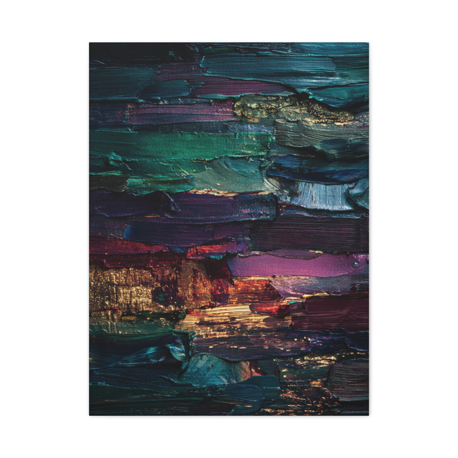 Jewel Tone Textured Abstract Gallery Painting Wall Art & Canvas Print
