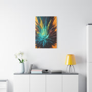 Teal Energy Bloom Abstract Wall Art & Canvas Prints